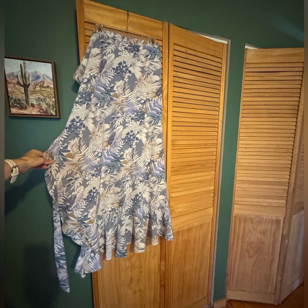 Floral Blue and White Women's Skirt